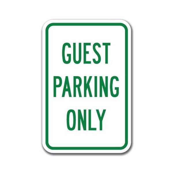 Signmission Guest Parking Only Sign 12inx18in Heavy Gauge Aluminum Signs, 18" L, 12" H, A-1218 Misc - Guest Only A-1218 Misc - Guest Only - main